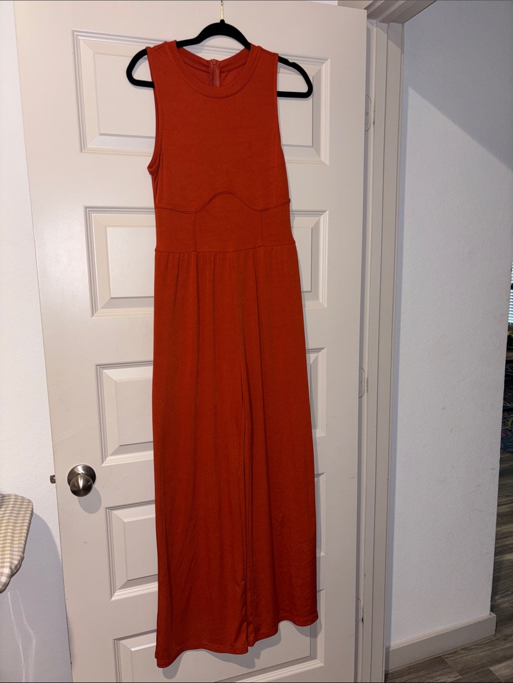 Cider Rust Orange Wide-Leg Jumpsuit